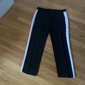 BANANA REPUBLIC BR Womens Pants Trousers Avery Pleated Black White 4 NEW NWOT